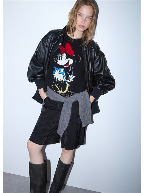 Maglia jacquard in lana Mrs Mouse LIU JO | WF6455MS009/L9455
